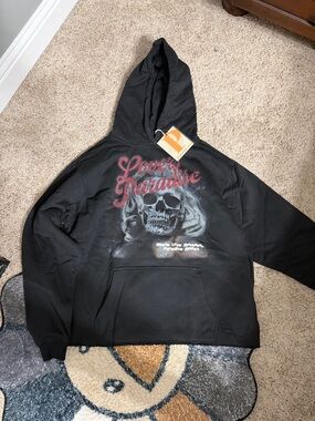 Black "Lovers Paradise" Graphic Hoodie